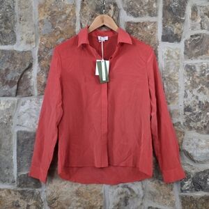 Lilysilk Mulberry Silk Coral Blouse Top Shirt